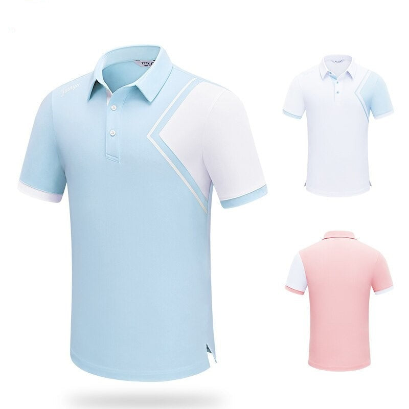 Summer Polo Breathable Casual Short Sleeved T Shirt