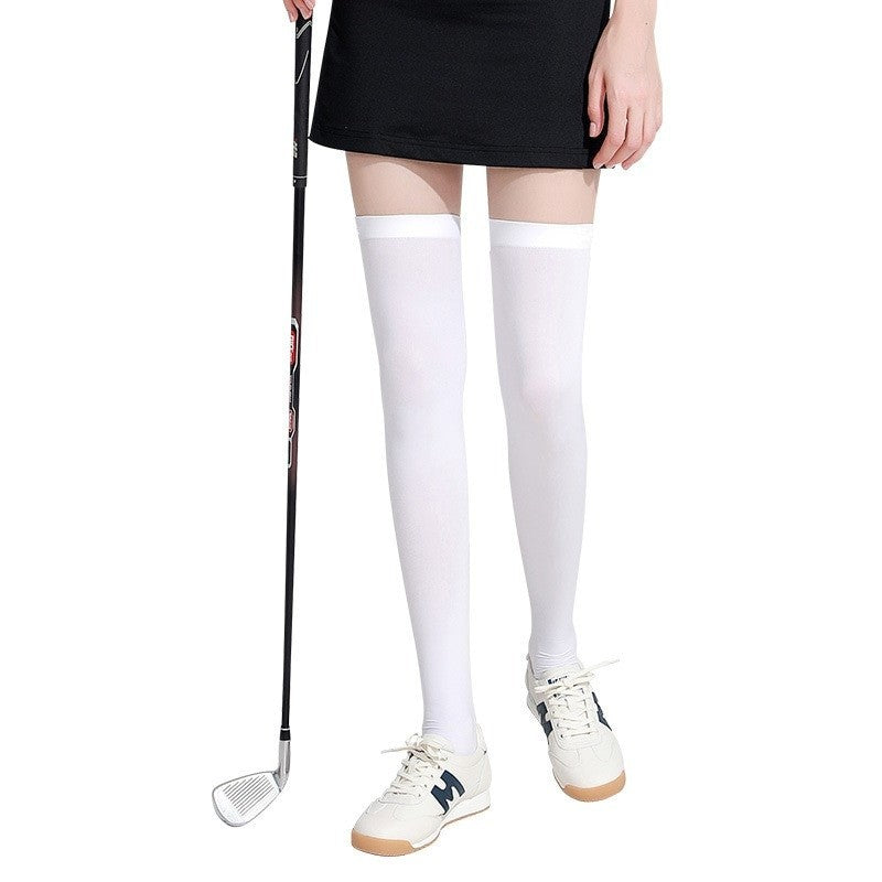 Summer Ice Silk Sunscreen Thigh High Socks